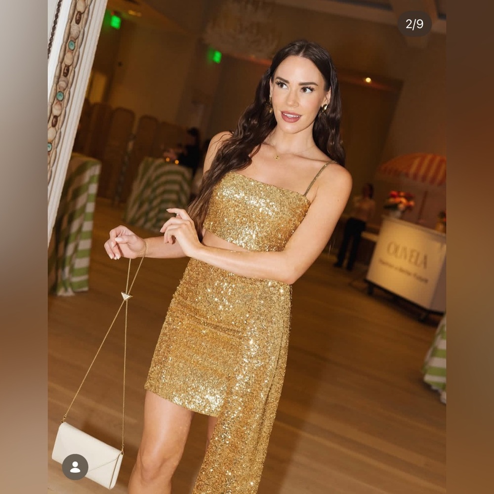 Gold Sequin Women's Top